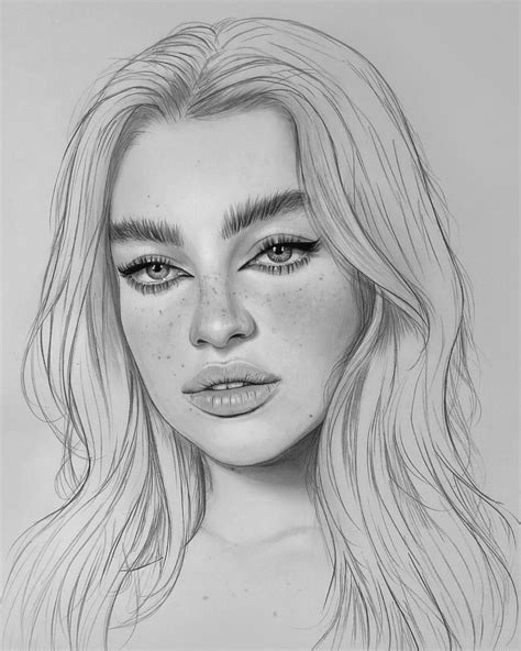 Realistic Portrait Drawing In Progress