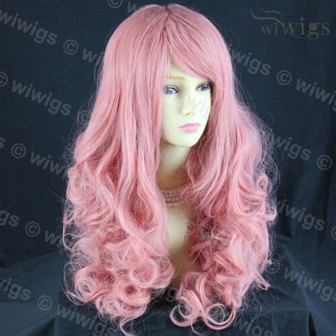 wiwigs stunning cosplay long curly milk pink skin top ladies wig 6932990625441 ebay