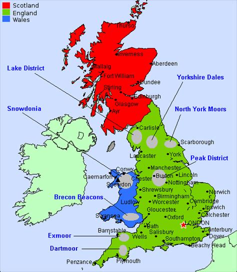 Printable Map Of The Uk