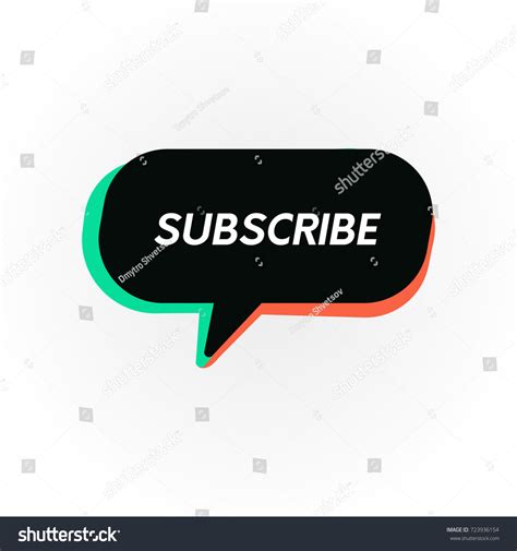 Clean Subscribe Button Icon Promo Banner Stock Vector Royalty Free