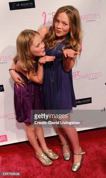 Actresses Emily Alyn Lind And Natalie Alyn Lind Attend The Breast