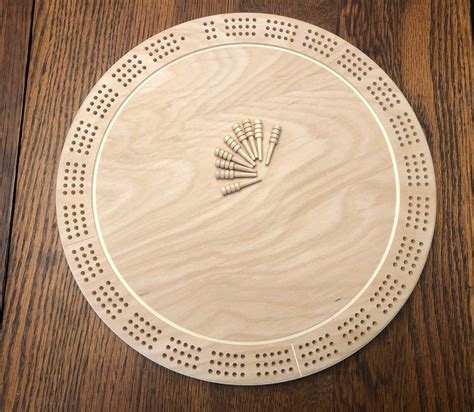 Blank Wooden Cribbage Board Round Birch Plywood Cribbage Etsy