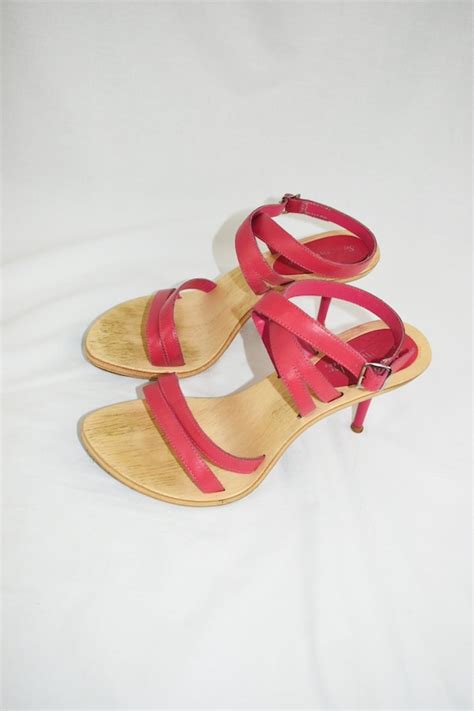 Y K Pink Skecher Strappy Heels Sandals Size Gem