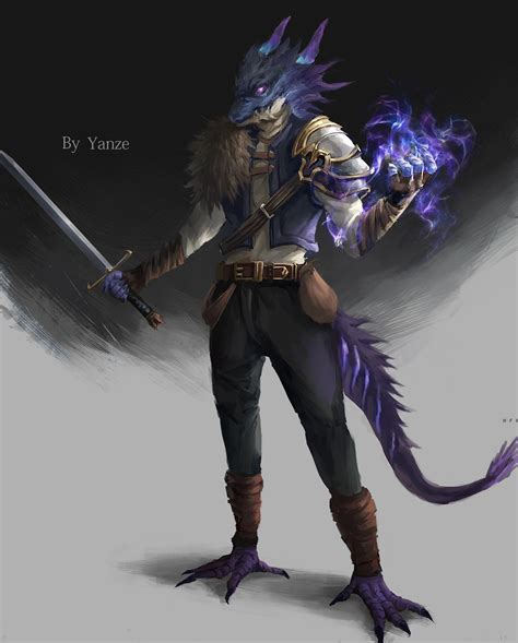 Oc Dragonborn Warlock By Me Rimaginarycharacters