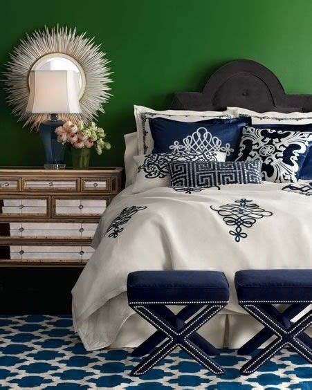 Gorgeous Green And Navy With Images Green Rooms Bedroom Green