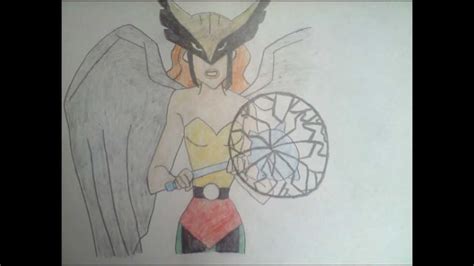Hawkgirl And Hawkman Dc Comics Drawing Youtube