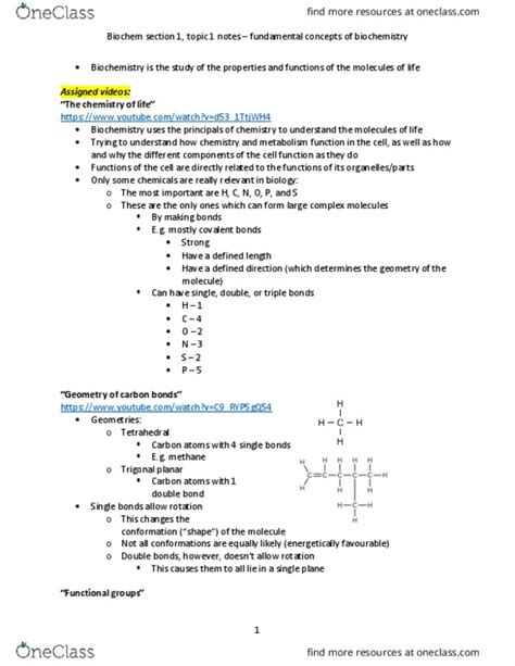 Biochemistry 2280a Lecture Notes Summer 2020 Lecture 1 Aldehyde