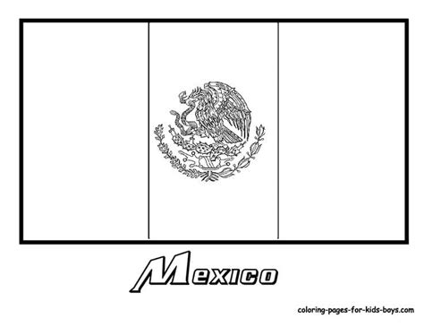 A coloring page plus a page of fun mexican facts. Mexico Flag Coloring Page - NEO Coloring