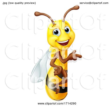 Bumble Honey Bee Bumblebee Cartoon Character Sign By