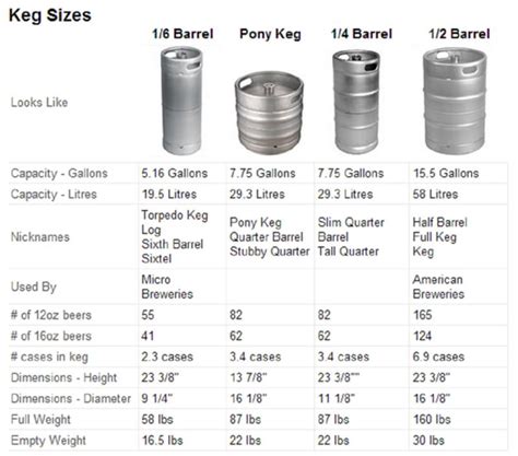 Guide To Beer Keg Sizes And Dimensions 56 Off