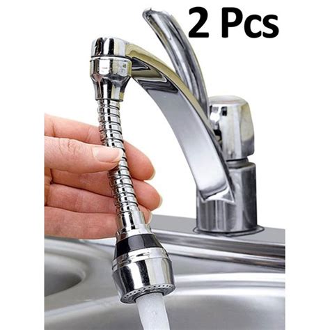 Place sprayer back up next to faucet spout. Flexible Faucet Sprayer 2 Pack - 360 Degrees Kitchen Sink ...
