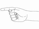 Pointing Hand Coloring Main Printable Drawing sketch template