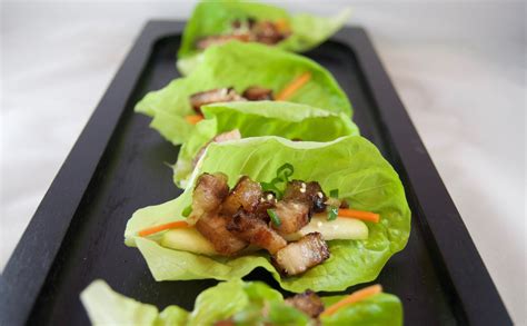 Want a pork lettuce wrap recipe? Crispy Cider Pork Belly Lettuce Wraps. | Lettuce wrap ...