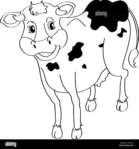 Animal Outline For Cow Illustration Stock Vector Image And Art Alamy