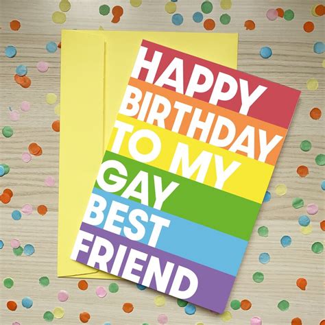 Happy Birthday To My Gay Best Friend Birthday Card Birthday Etsy