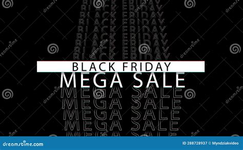 3d Render Animation Text On Black Friday And Mega Sale Special Offer