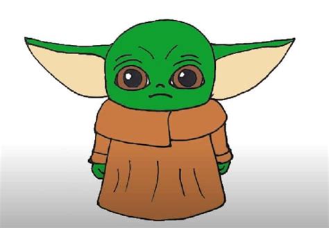 Baby Yoda Drawing Easy Cute Step By Step 678407 How To Draw A Baby Yoda