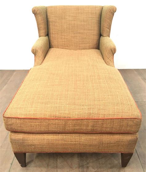 Relax poolside in a comfortable outdoor chaise lounge. Lot - Traditional Style Wingback Chaise Longue