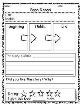 There are 21 versions of book reports suitable for kindergartners and first graders. Book Report Template (Distance Learning) by Navee Kaur | TpT