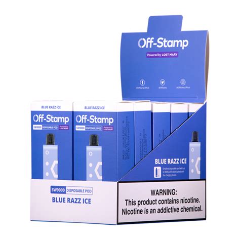 Blue Razz Ice Off Stamp Sw9000 Disposable Vape Mi Pod Wholesale