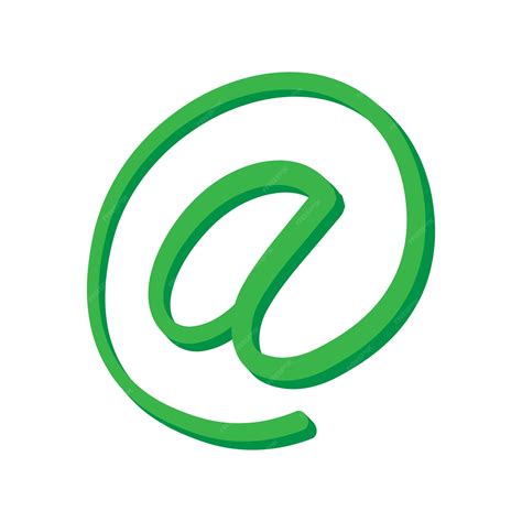 Premium Vector | Green att sign cartoon icon on a white background