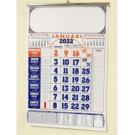 Jual Kalender Dinding Angka Besar Tahun 2022 Calendar Di Seller Avo