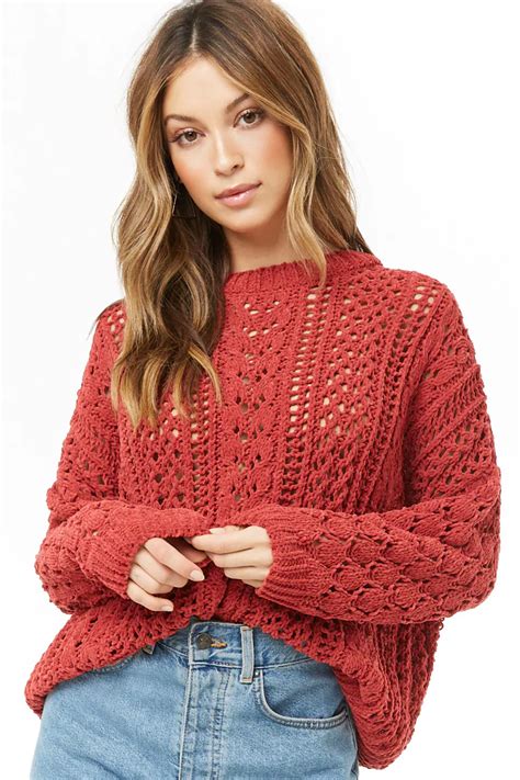 Open Knit Chenille Sweater Forever 21 Chenille Sweater Sweaters