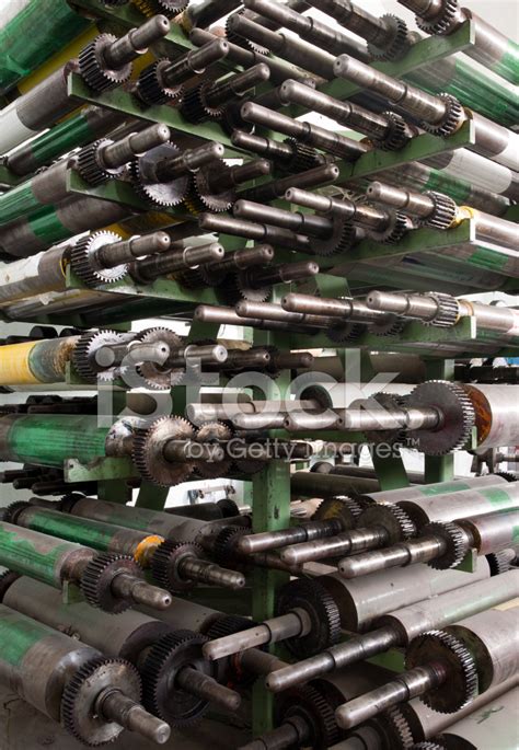Printing Machine Parts Stock Photo Royalty Free Freeimages