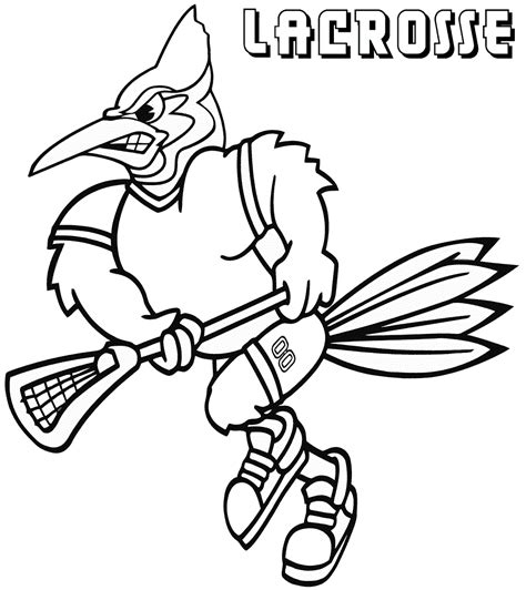Unbelievable chicken coloring pages with rooster coloring page. Cartoon Rooster Playing Lacrosse Coloring Page - Free ...