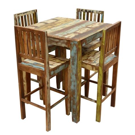 Bar stools and bar chairs are perfect for bar counters, kitchen islands, breakfast bars and high work desks. Appalachian Rustic Reclaimed Wood High Bar Table & Chair ...