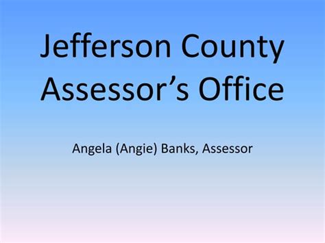 Jefferson County Parcel Mapping Epan 2010 Ppt