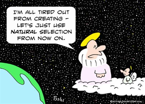 Darwin Natural Selection God By Rmay Religion Cartoon Toonpool