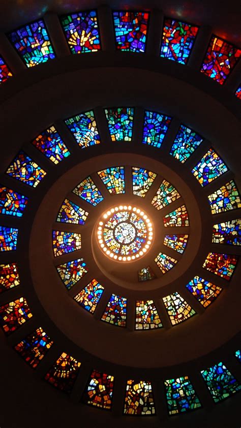 Spiral Ceiling Wallpaper 4k Stained Glass Church Hd