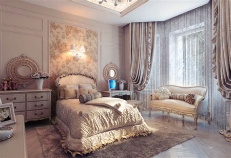 Traditional Cream Bedroom Interior Design Ideas