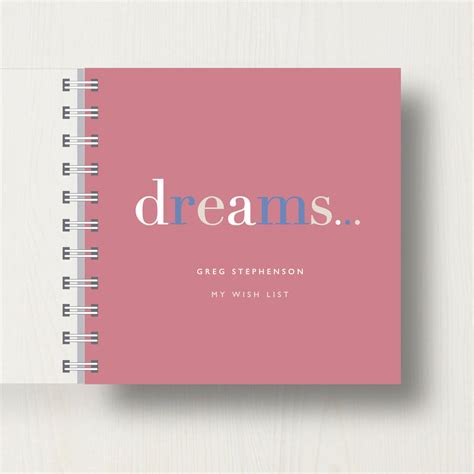 Personalised Dreams Bucket List Small Notebook By Designed
