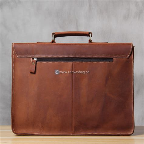 Leather 15 Inch Laptop Bag Business Messenger Canvas Bag Leather Bag
