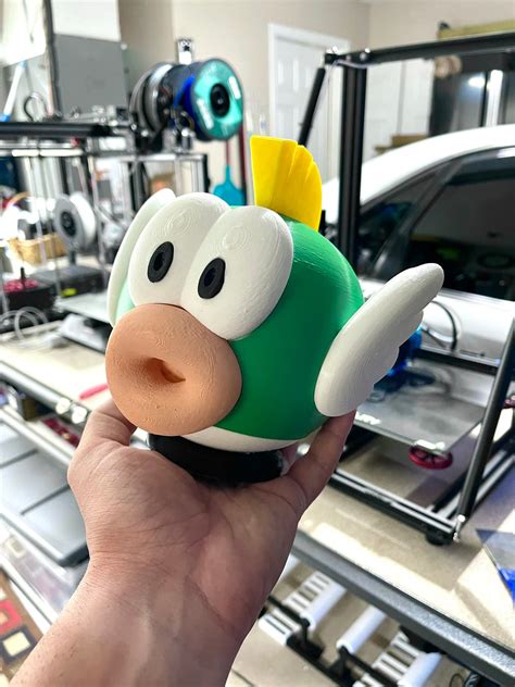 Mario Cheep Cheep Green And Red Figured 3d Printed T Etsy