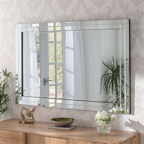 Classic Double Bevelled Mirror Mirror Wall Beveled Mirror Rectangular Mirror