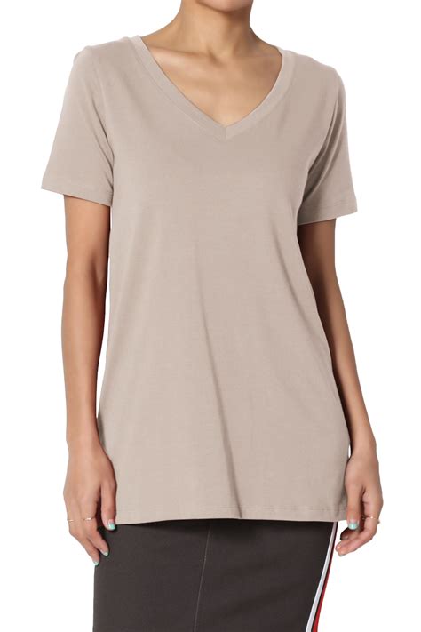 Themogan Themogan Womens S3x Basic V Neck Short Sleeve Stretch