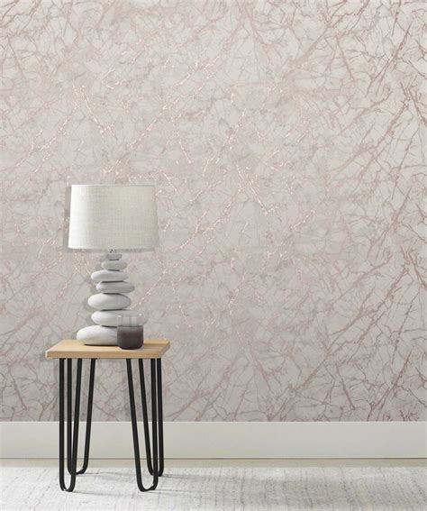 Fine Decor Wallpaper Metallic Marble Blushrose Gold Fd42268 With
