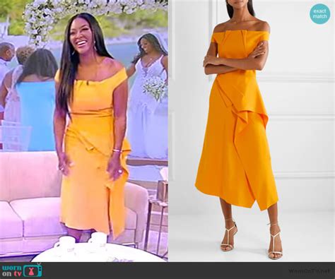 Wornontv Kenya Moores Yellow Ruffle Dress On The Tamron Hall Show