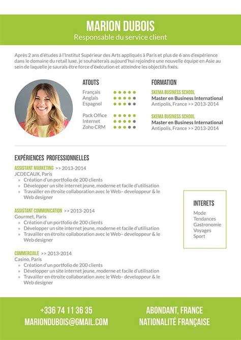 Exemple Cv Mise En Page