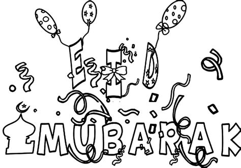 Eid Mubarak Coloring Page Free Printable Coloring Pages For Kids