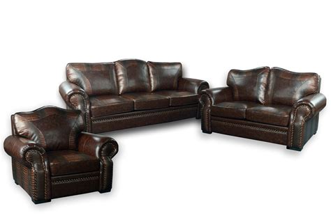 Botswana Croc And Leather Sofa Set Of 3 Kit Leather Sofa Set
