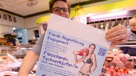 Werbung Im Handwerk Die Metzgerin Und Ihr Bikini Model