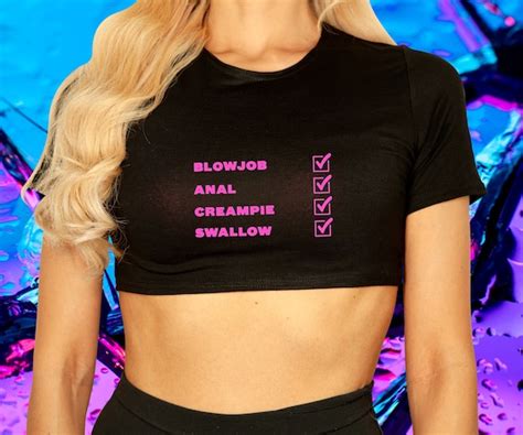 Slut Checklist Crop Top Slut Ddlg Clothing Bdsm Bimbo Etsy Uk