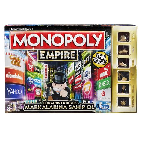 The terrific thing about playing this particular version of monopoly with your kids is that they will recognize many of the name brands, many of which they are even more familiar with than adults are. YENİ Hasbro Monopoly Empire YENİLENEN MODEL - TÜRKÇE B5095 ...