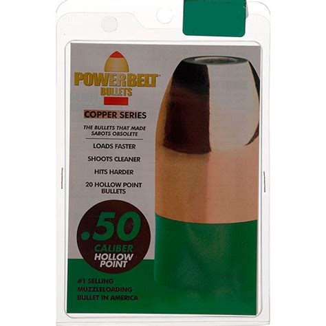 Powerbelt50 Caliber Copper Hollow Point Bullets 295 Grain 15 Pack