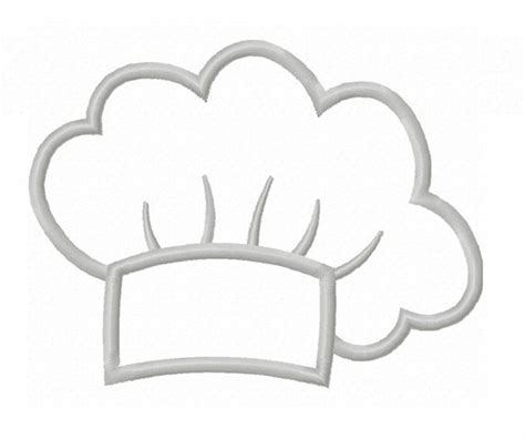 Instant Download Cook Chef Hat Applique Machine Embroidery Etsy
