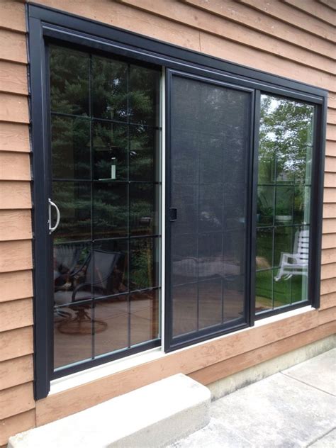 Exterior Black Three Panel Sliding Doors Sunnyclan